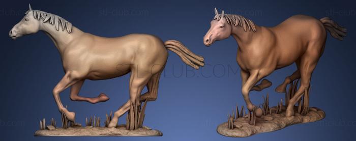 3D мадэль Скачущая лошадь (STL)
